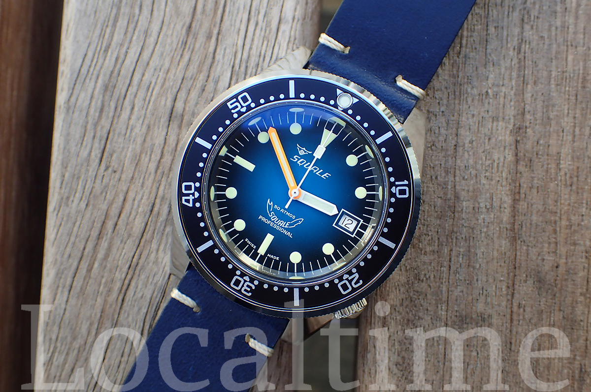 SQUALE (Swiss) Ref. 1521PROF 'Blue Ray' 50ATM 500m 42mm Diving