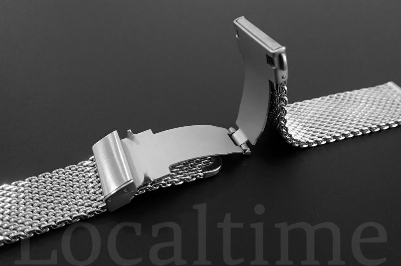 Shark Mesh Milanaise Watch Bracelet, Adjustable Deployment Buckle Clasp, 3  Colours & Sizes – Localtime Watches, Straps & Accessories