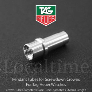 TAG HEUER STEEL CROWN WITH CASE TUBE   #61 FITS WAZ111A 7.8X4.35MM 