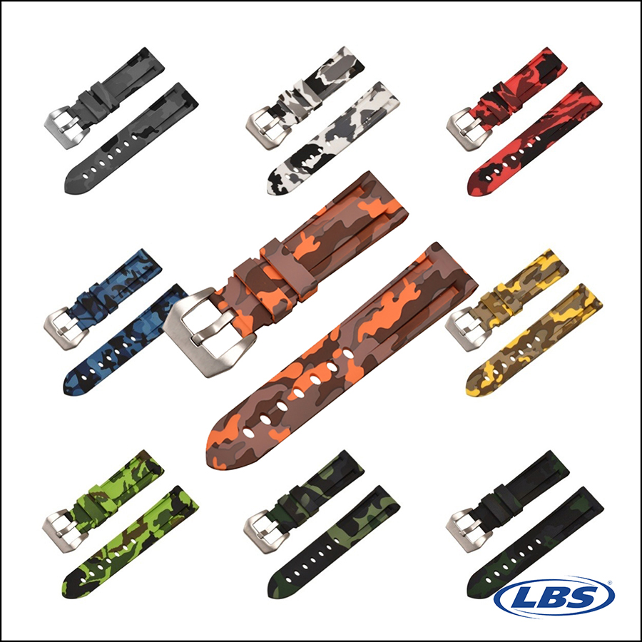 CAMO Elite Silicone Camouflage Watch Straps For PAM Officine