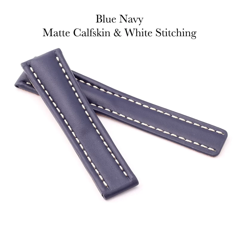 NAVIGATOR Matte Calfskin Leather Watch Straps To Fit BREITLING