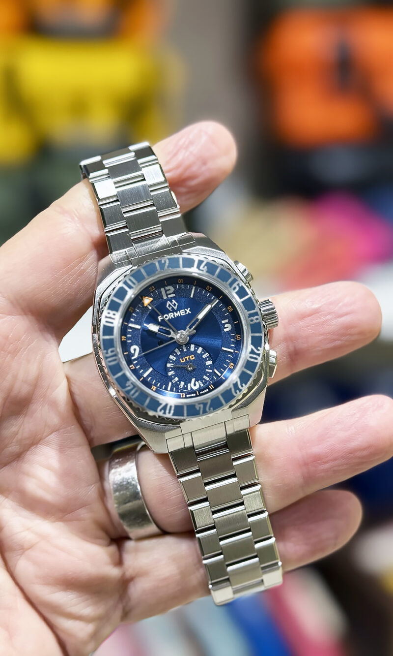 FORMEX (Swiss) Stratos Blue 41mm UTC Automatic Watch ETA Top Grade Cal. 2892 On Steel Bracelet - Image 12